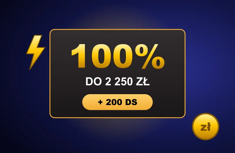 Bonus powitalny Cazeus Casino Karta bonusu powitalnego Cazeus Casino: 100% do 2 250 zł i 200 DS